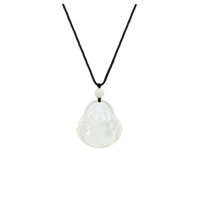 京华录 中式佛公吊坠 弥勒佛 平安笑脸佛 本命年国潮转运吊坠 大肚佛锁骨链 新中式好运项饰 玉髓 项链 男女同款情侣款