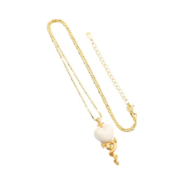 仙源 爱心蛇年权杖 大气纳福八方来财#好运原创小众 猛犸 项链 男女同款情侣款