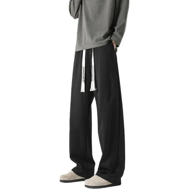 敦煌博物馆 美式复古宽松直筒拖地百搭工装休闲裤 男女同款