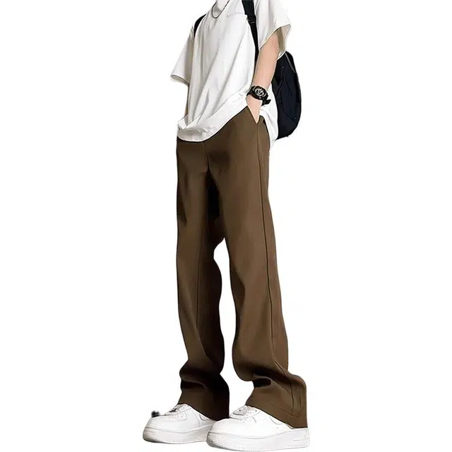 单爵 美式高街时尚休闲裤 男女同款 咖啡色