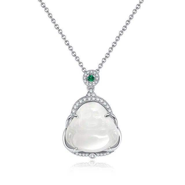 帝苏行 高贵典雅 灵韵佛公 新中式国潮 吉祥如意平安顺遂 好运 简约小众设计 玉髓 项链 男女同款情侣款