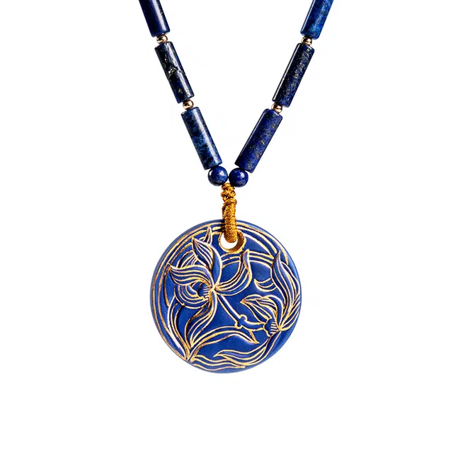 凡华造物 兰花新中式轻奢小众毛衣 高级感 陶瓷 项链 女款