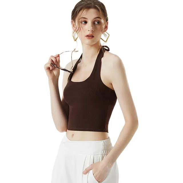 善己 带胸垫吊带内搭挂脖外穿背心 女款