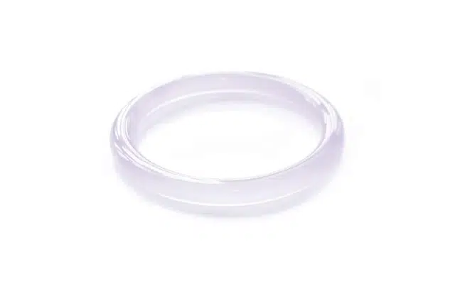 百利金 淡紫罗兰 莹润透亮简约精致轻奢时尚高级感国潮新中式温柔气质素圈美人镯 玉髓 玉石手镯 男女同款情侣款