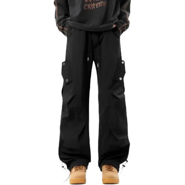 沐诚阳译 美式工装裤子穿搭薄款直筒宽松伞兵休闲裤 男款