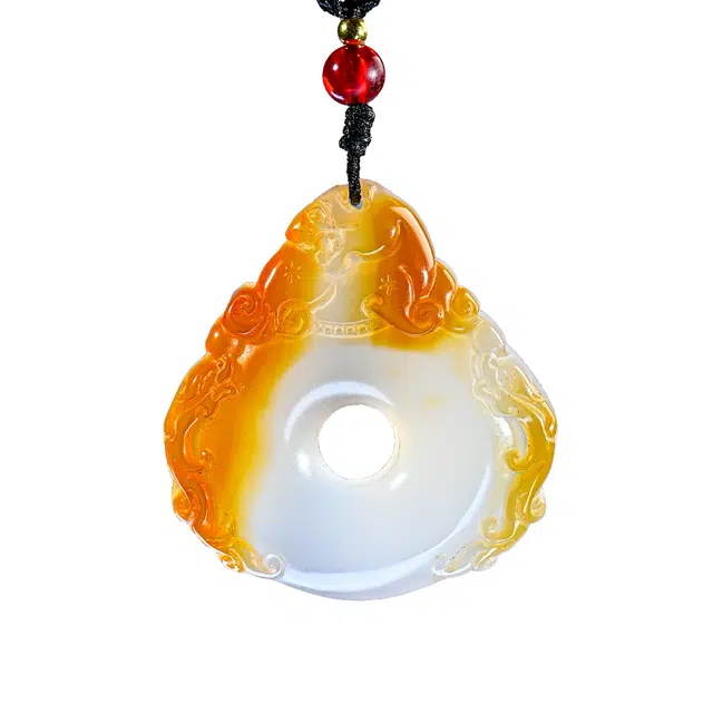 素于 【貔貅财眼】国潮新中式 玉润轻奢高级简约时尚通勤百搭锁骨链 #配饰 玉髓 项链 男女同款情侣款