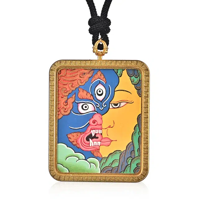 喃呢 【喃呢 藏式热贡精工手绘唐卡】一念之间平安顺遂度一切苦厄功德无量护身转运新中式都市文玩国风 铜合金 项链 男女同款情侣款