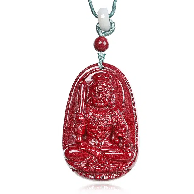 翠雅金楼 生肖八大守护神 国潮复古新中式招财转运#好运 手工编绳国风 再造辰砂朱砂 项链 男女同款情侣款