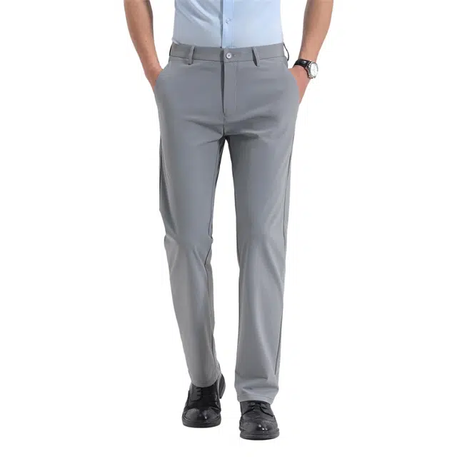 老爷车 冰丝轻商务直筒凉感高弹舒适休闲裤 男款