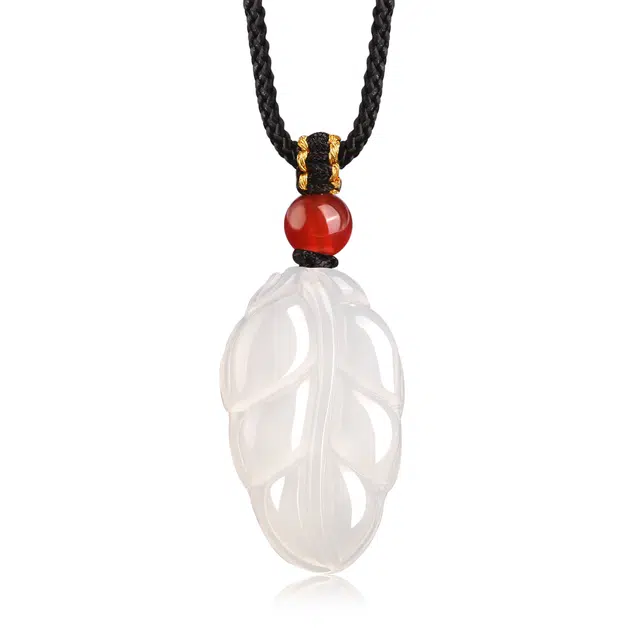 【玉质细腻】 帝苏行 金枝玉叶 新中式国潮 吉祥如意平安顺遂 简约小众设计 玉髓 项链 女款