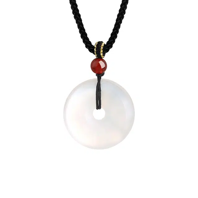 周百福 国潮新中式 日常通勤百搭复古平安顺遂#好运 玉髓 项链 男女同款情侣款