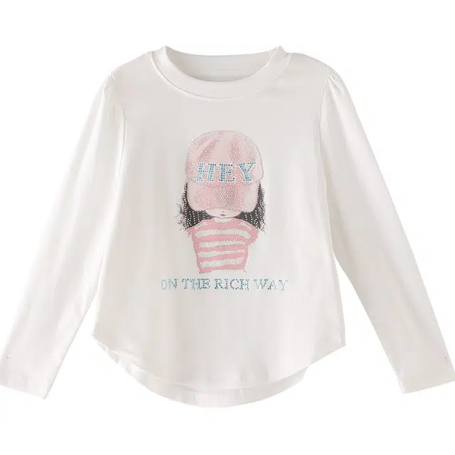 打底衫洋气长袖媛媛公主卫衣 夏季 时尚休闲简约百搭 中小童