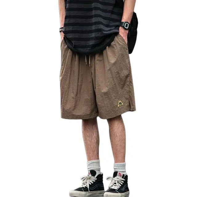 沐诚阳译 日系复古户外速干运动潮牌防水五分休闲短裤 男款