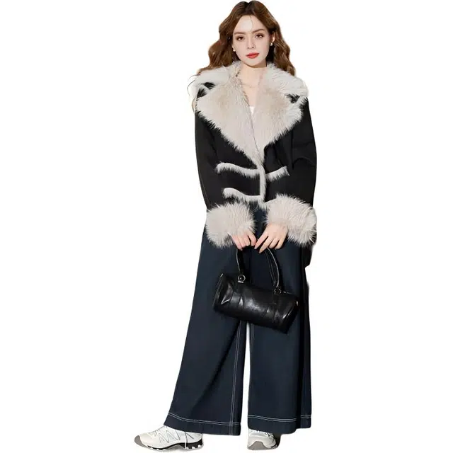 法文箱子 翻领简约通勤夹克外套 女款 黑色