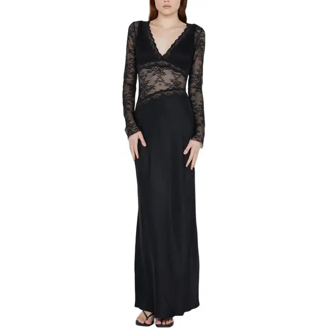 BEC+BRIDGE LOANI LONG SLEEVE MAXI DRESS V