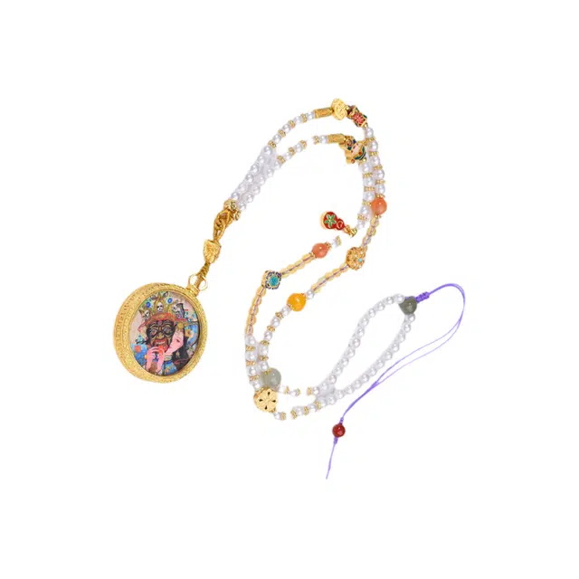 玉临门 新中式贝珠多宝吊坠绳 唐卡扎基拉姆 合金 项链 男女同款情侣款