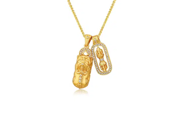 迎百宝 貔貅金刚杵 好运 新中式国潮转运抓钱吞金神兽珠宝感 项链 男女同款情侣款