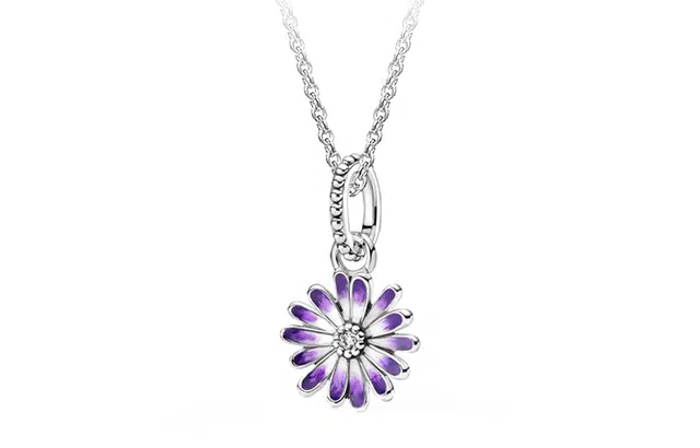 Pandora Garden Series Purple Daisy Necklace Set