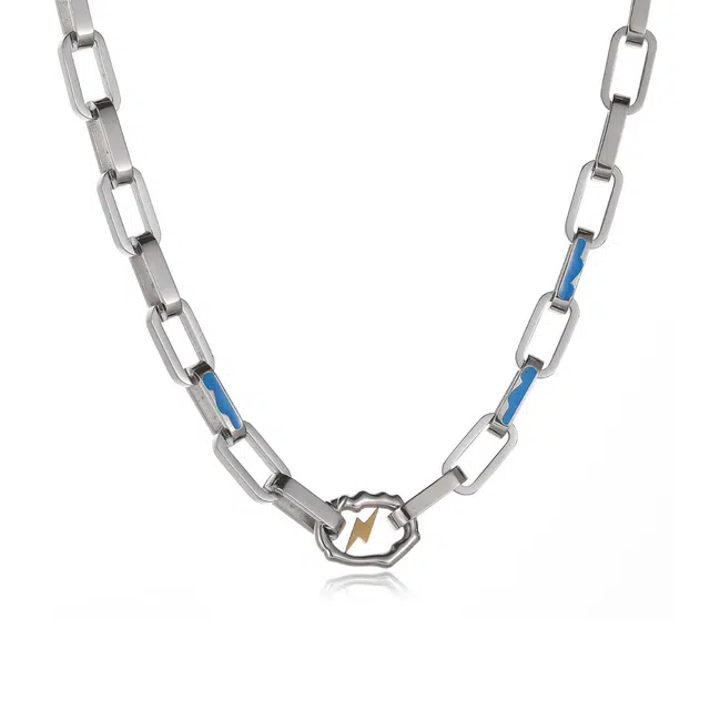 DH7 Lightning Titanium Steel Necklace
