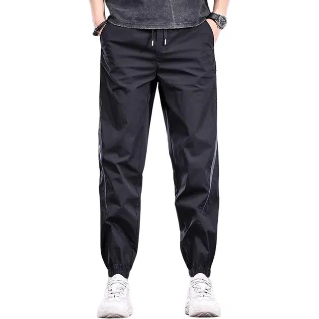 潮人榜 美式高街薄款潮牌百搭速干束脚休闲裤 男女同款