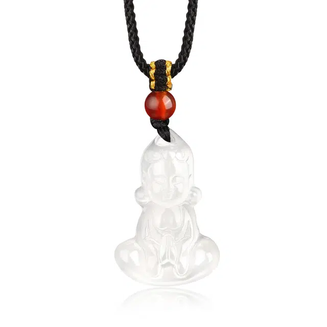 【柔美动人】 帝苏行 静坐观音 新中式国潮 吉祥如意平安顺遂 简约小众设计 玉髓 玉石项链 女款