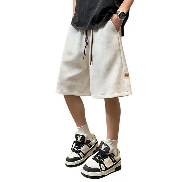 加荣 美式凉感透气宽松百搭扎染设计感休闲短裤 男女同款