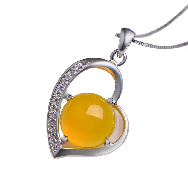 东方翡翠 【遇见爱】新中式国风小众时尚气质百搭显白爱心#好运天然 玉髓 项链 女款