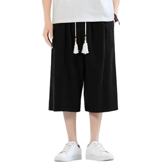 加荣 中国风七分裤薄款透气宽松新中式休闲短裤 男女同款