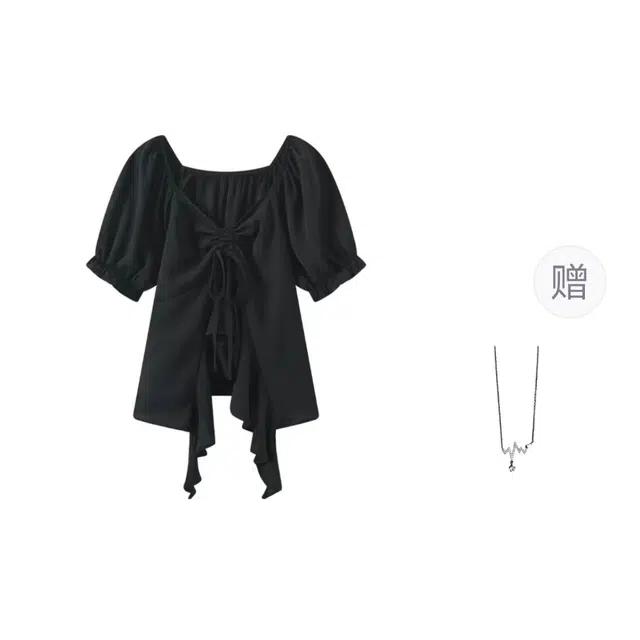 识恩 显瘦时尚简约短袖衬衫 女款