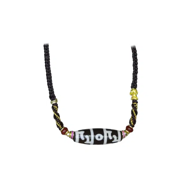 【已祝 福加 持】 玉临门 天官赐福 藏式民族风天珠招财进宝百搭平安喜乐旺桃花事业运爆棚#好运 玛瑙 项链 男女同款情侣款