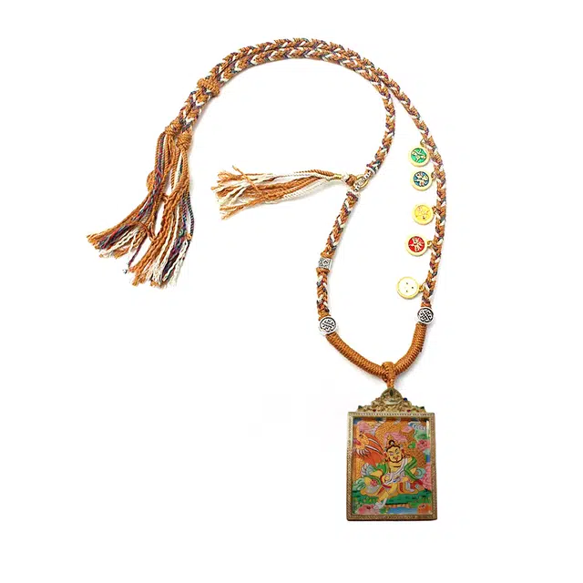【财源广进大吉利】 玉临门 五路财神  财花   事业爆棚  升职加薪唐卡复古民族风手工#好运 合金 项链 男女同款情侣款
