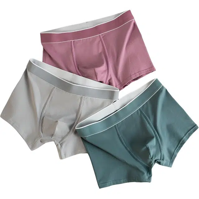 潞优野 纯棉平角裤运动吸湿排汗大码无感舒适四角内裤 男款