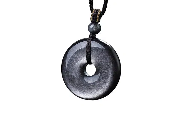 克拉日记 平安扣锁骨链招财平安 好运 黑曜石 项链 男女同款情侣款