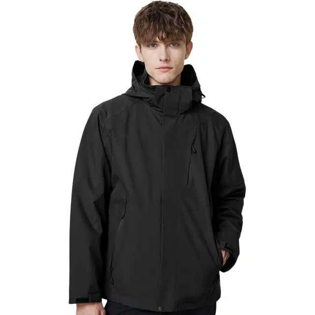红豆 可单穿内胆三合一户外山系徒步登山保暖羽绒服 男款