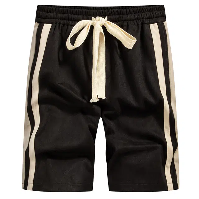 卡丹狄诺 高品质麂皮绒条纹透气舒适时尚亲肤休闲短裤 男款