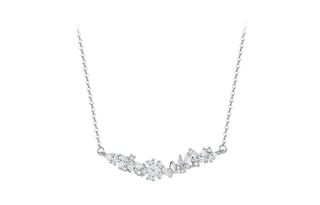 【足银S999 24小时内速发】 百利金 紫藤花套装 闪耀璀璨灵动气质精致轻奢经典百搭简约设计锁骨链 琉璃 项链 男女同款情侣款