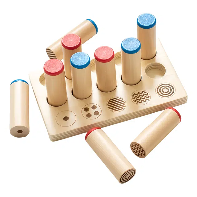 图米鱼 木制感统教具音筒棒感统认知听觉触觉训练 早教益智玩具