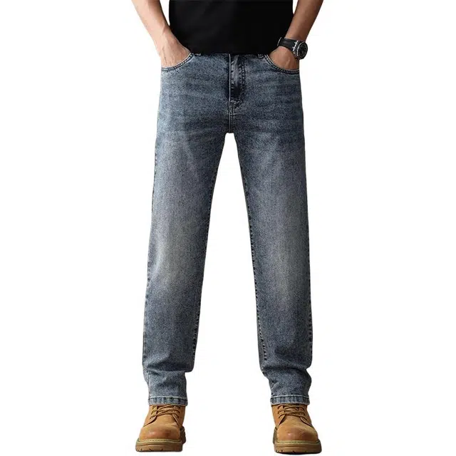 炳盛 夏季超薄休闲商务百搭外穿宽松长裤牛仔裤 男女同款