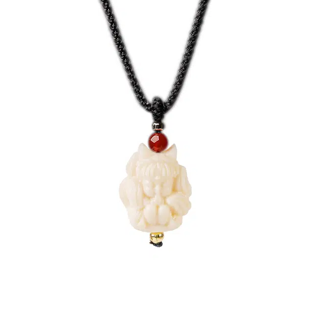 素于 国潮 新中式轻奢高级感文玩饰品复古简约百搭八方来财诸事顺遂平安喜乐上岸盘玩#好运 象牙果 项链 男女同款情侣款