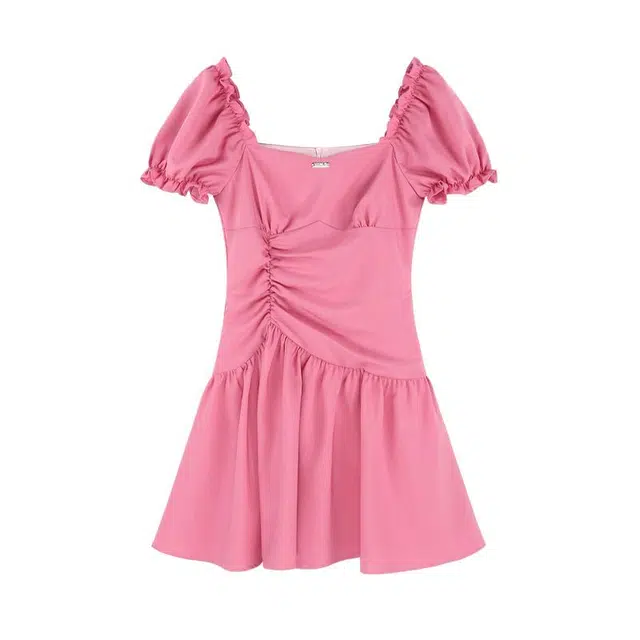 邓大喵 时尚百搭休闲气质简约短袖连衣裙 女款