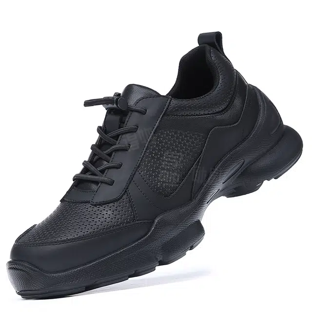 牛皮 健步舒适户外商务运动日常通勤经典百搭 低帮 生活休闲鞋 男款 黑色