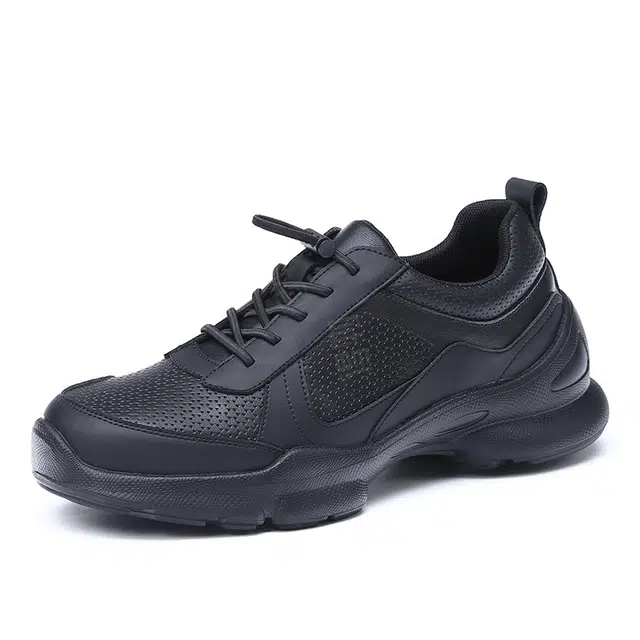 牛皮 健步舒适户外商务运动日常通勤经典百搭 低帮 生活休闲鞋 男款 黑色