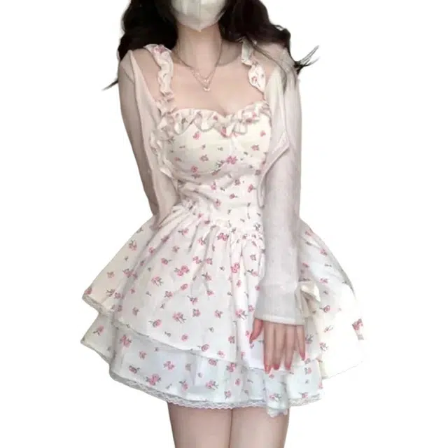 苏九儿 性感纯欲风收腰蓬蓬裙甜辣风裙子吊带连衣裙 女款