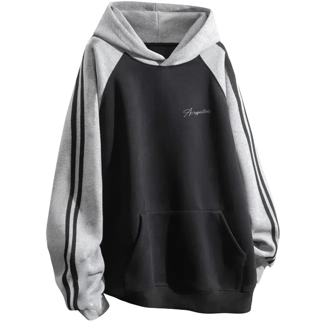 王者荣耀 明世隐款 美式高街撞色多色基础款宽松柔软亲肤连帽长袖 卫衣 男女同款