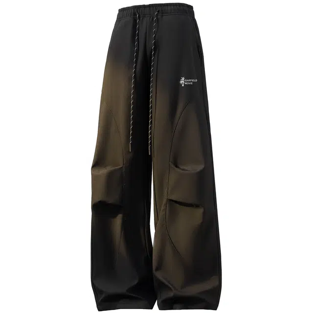 加菲猫家族 美式简约纯色基础宽松百搭垂坠感直筒舒适亲肤柔软透气速干高级感运动休闲裤 男女同款