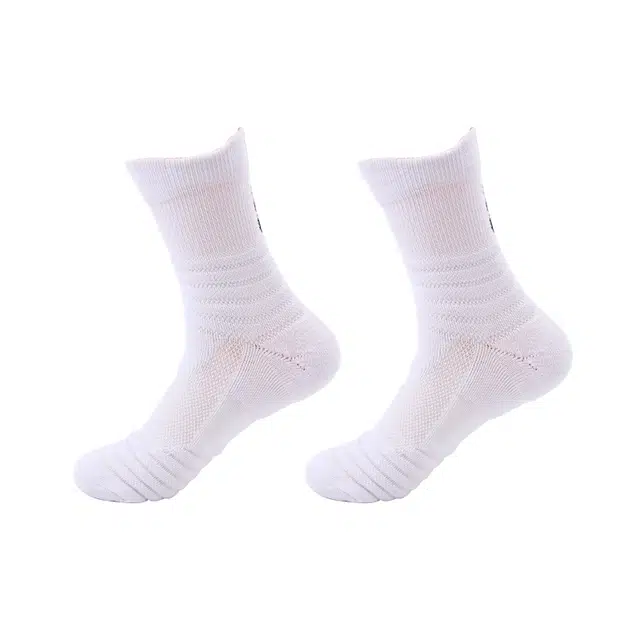 睦隆世家 专业实战级精英袜舒适透气 健身跑步毛巾底吸湿排汗中筒篮球袜 男款