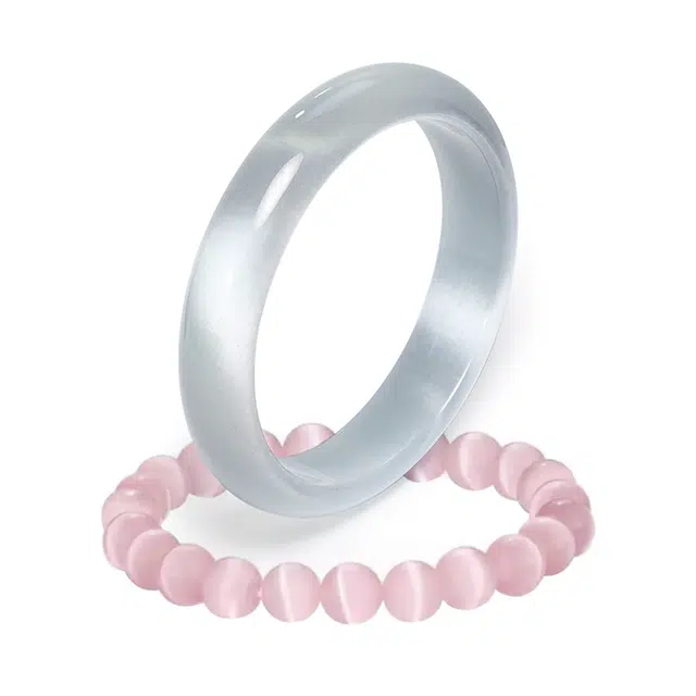 郁馨 一步一响贵妃美人镯清冷高级感 中式美学古风旗袍汉服精致素雅温柔甜蜜告白频率#好运 玻璃猫眼 手镯 男女同款情侣款