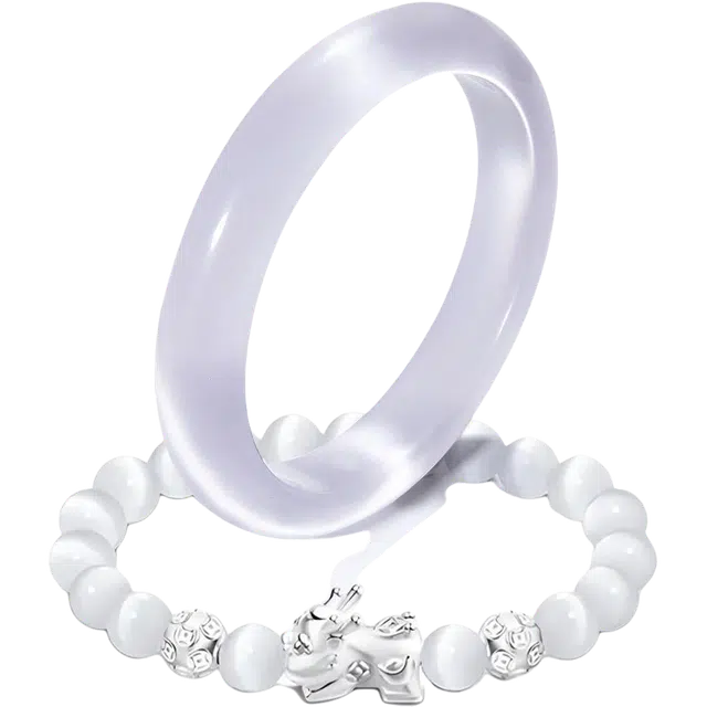 【桃花 招财 学业】 琉堇 优雅甜蜜温柔少女心 精致轻奢国风复古贵妃镯 古风汉服旗袍美人镯#好运#六字真言貔貅 玻璃猫眼 手镯 女款