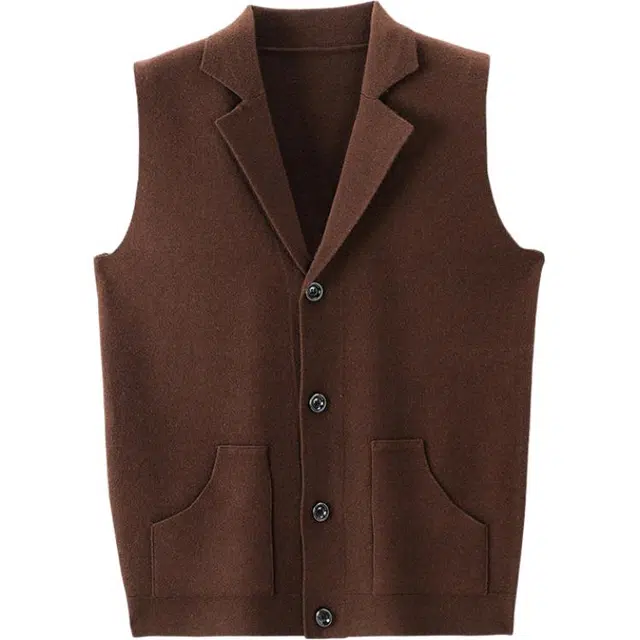 太子龍 品牌马甲时尚休闲背心中年男士商务西装领马夹针织衫 男款