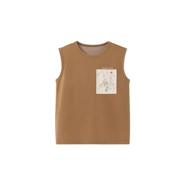 英氏背心 透气舒适圆领无袖中小童